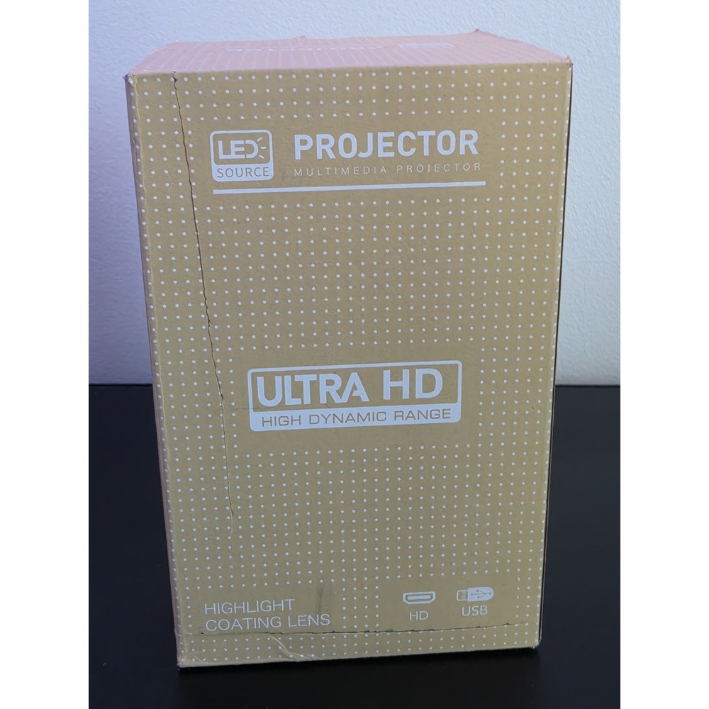LED Projector Ultra HD High Dynamic Range Adjustable Height